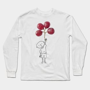 Boy with grapes Long Sleeve T-Shirt